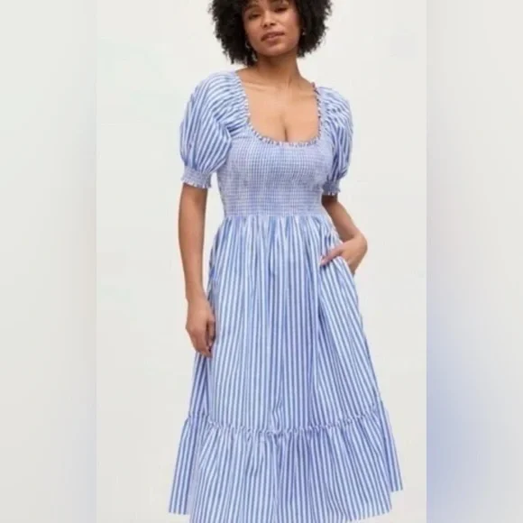 Hill House The Louisa Nap Dress Striped Size XS EUC - Picture 1 of 7